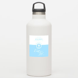 Adesivo Godson Baptism Blue Child of Deus Personalizado