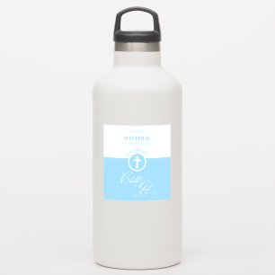 Adesivo Godson Baptism Blue Child of Deus Personalizado