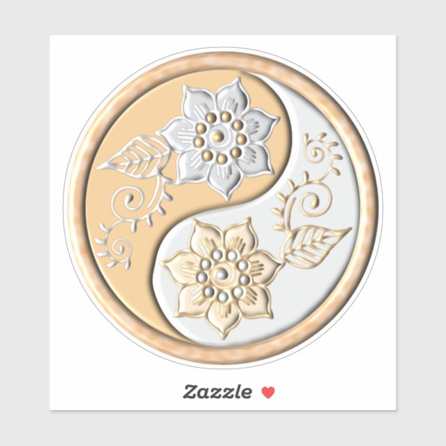 Adesivo Gold & Silver Yin Yang (Folha)