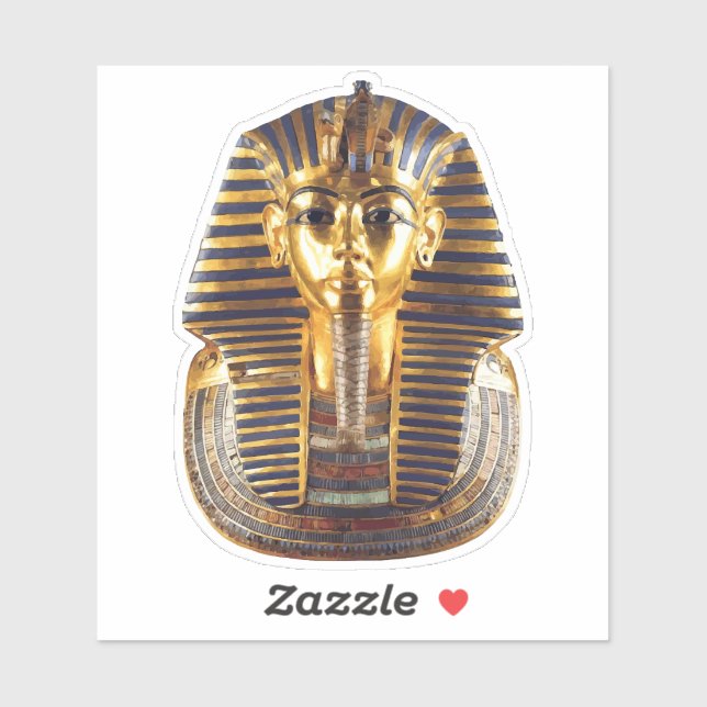 Adesivo Golden Egyptian Pharaoh Mask Art (Folha)