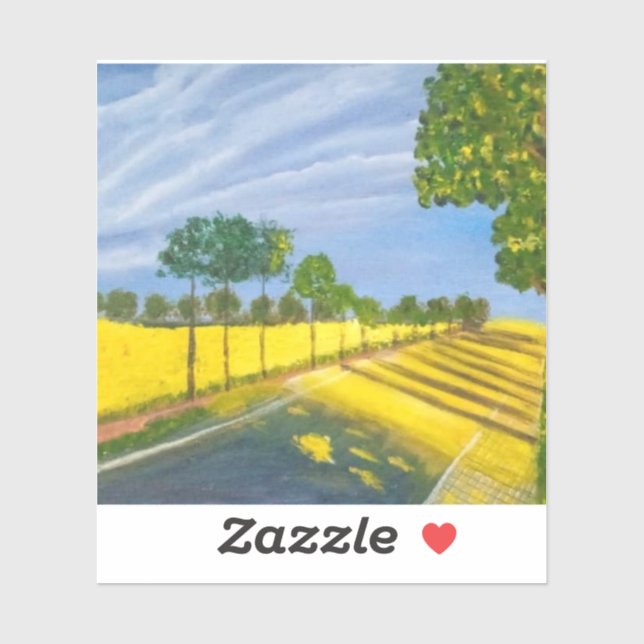 Adesivo Golden Fields and Path (Folha)