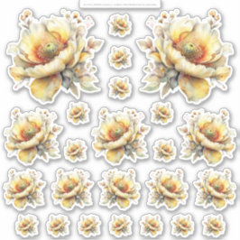 Adesivo Golden Honey Fairy World – 2a - 24 Flowers Sheet