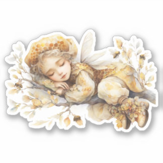 Adesivo Golden Honey Fairy World - 2a The sleeping fairies