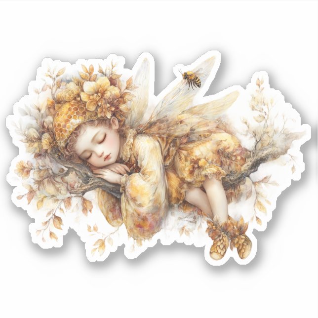 Adesivo Golden Honey Fairy World - 2a The sleeping fairies (Frente)