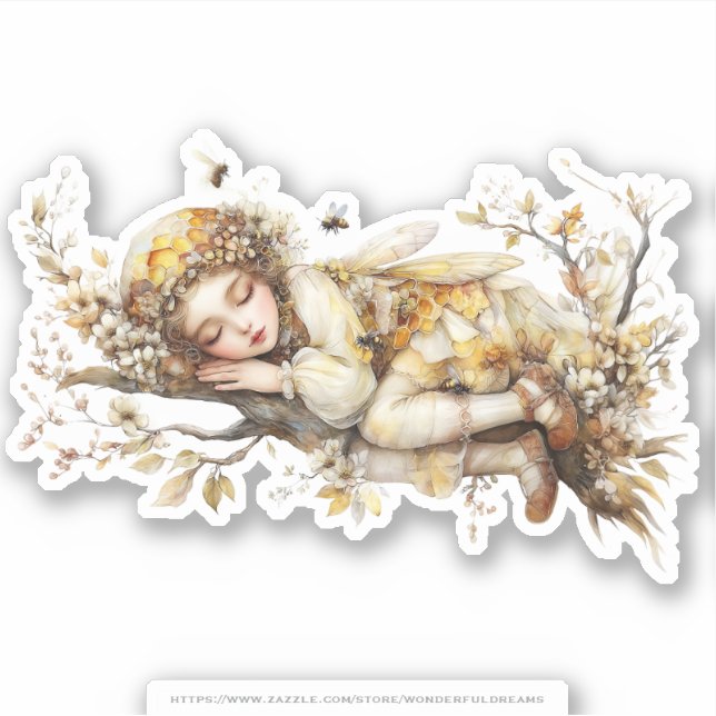 Adesivo Golden Honey Fairy World - 2a The sleeping fairies (Frente)