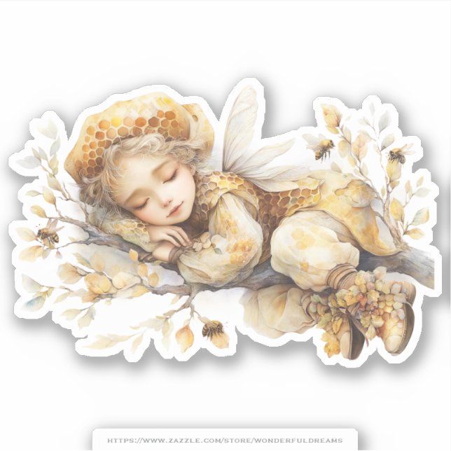 Adesivo Golden Honey Fairy World - 2a The sleeping fairies (Frente)