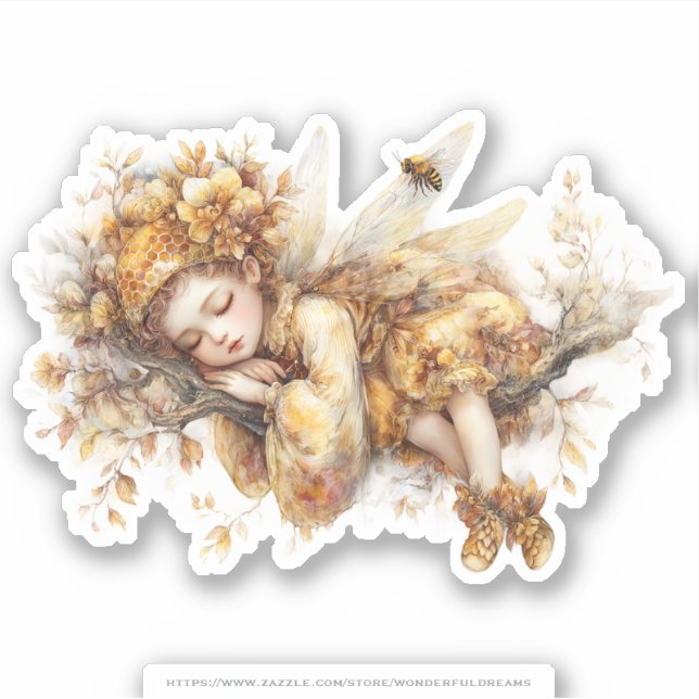 Adesivo Golden Honey Fairy World - 2a The sleeping fairies (Frente)