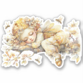 Adesivo Golden Honey Fairy World - 2a The sleeping fairies
