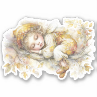 Adesivo Golden Honey Fairy World - 2a The sleeping fairies