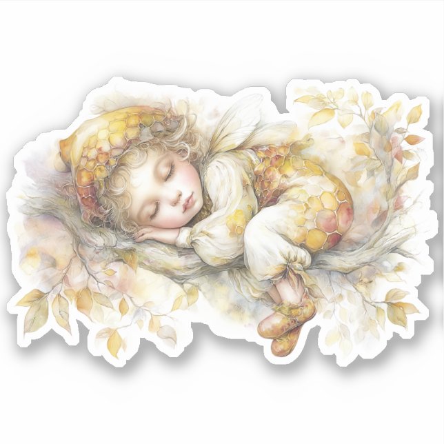 Adesivo Golden Honey Fairy World - 2a The sleeping fairies (Frente)