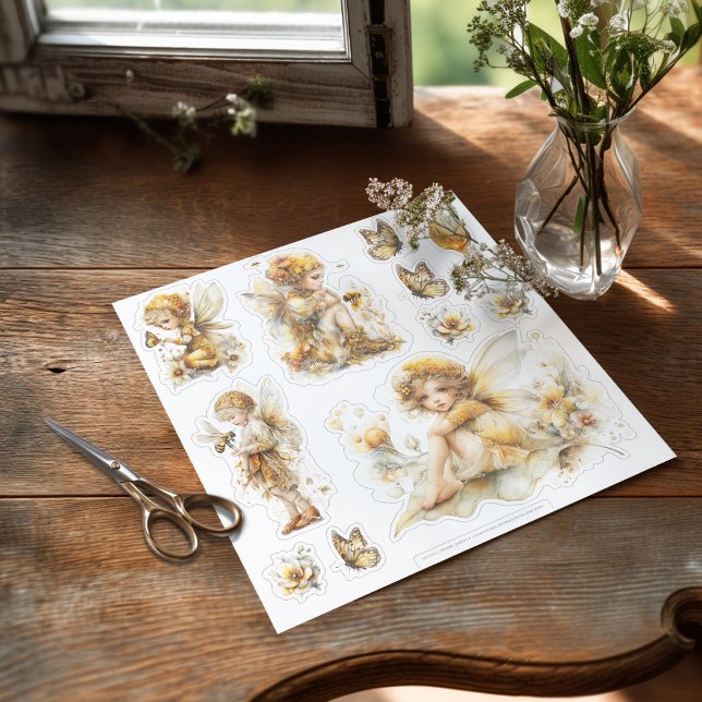 Adesivo Golden Honey Fairy World – 2b The Awakening (Sticker withthe honey fairies on the table ready to be used)