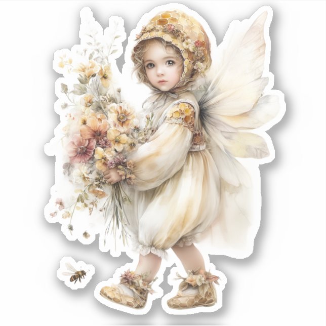 Adesivo Golden Honey Fairy World – Carrying Flowers (Frente)