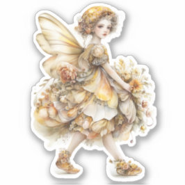Adesivo Golden Honey Fairy World – Carrying Flowers