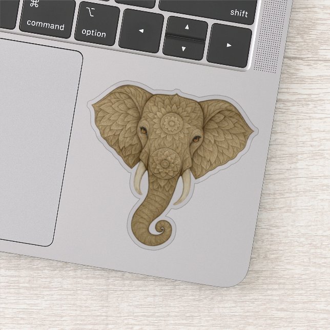 Adesivo Golden Mandala Elephant Boho - Graphic Art Vinyl (Detalhe)
