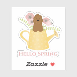 Adesivo Goldendoodle Na Água