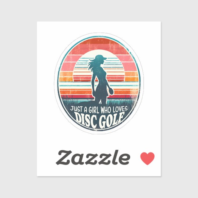 Adesivo Golfe em Disco das Mulheres - Mulher de Golfe Fris (Folha)