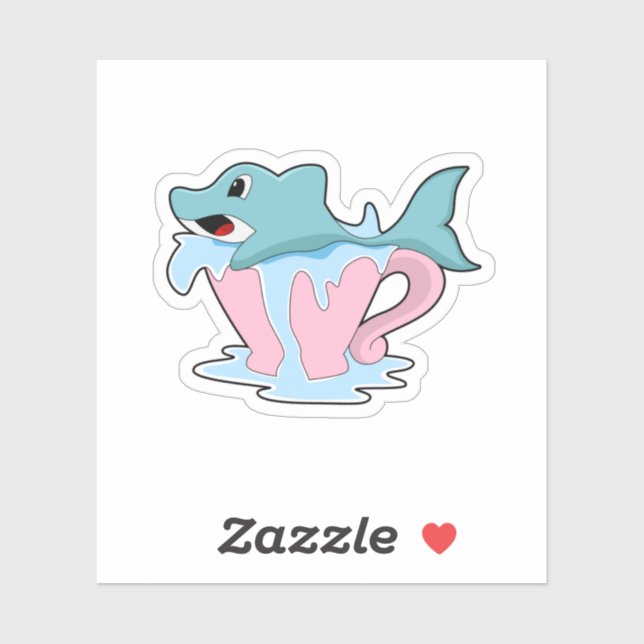 Adesivo Golfinho com Taça de Água.PNG (Folha)