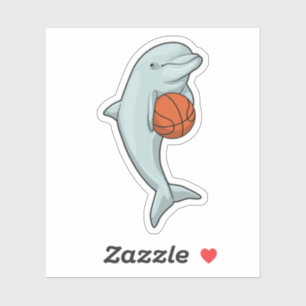 Adesivo Golfinho nos Esportes de Basquete