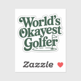 Adesivo Golfista Mais ou Menos do Mundo Humor de Golfe Ret