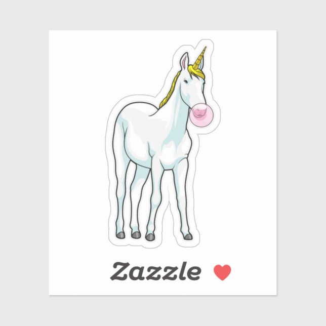 Adesivo Goma-bolha do Unicorn (Folha)