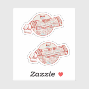 Adesivo Goma de mascar aromatizada com atum