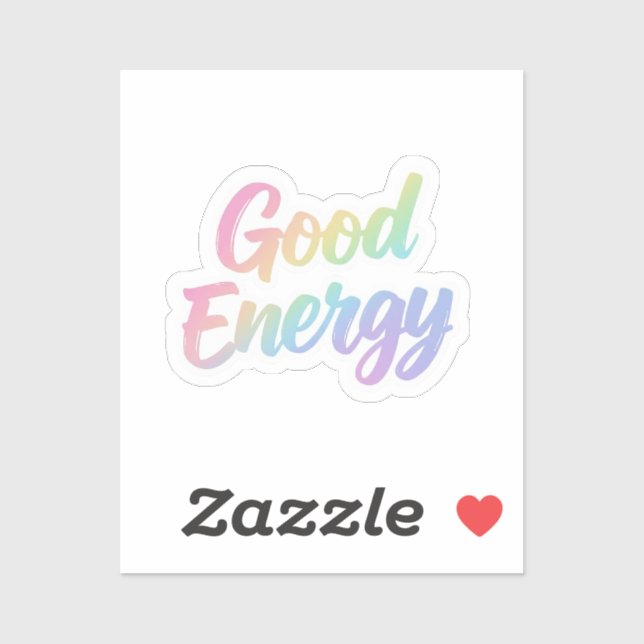 Adesivo Good Energy Positive Quote Typography Design (Folha)