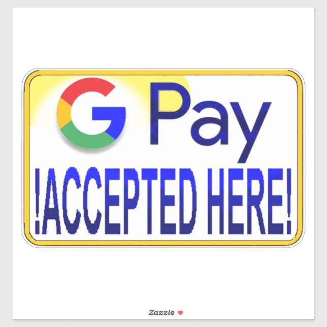 Adesivo Google Pay Aceite Aqui! (Folha)