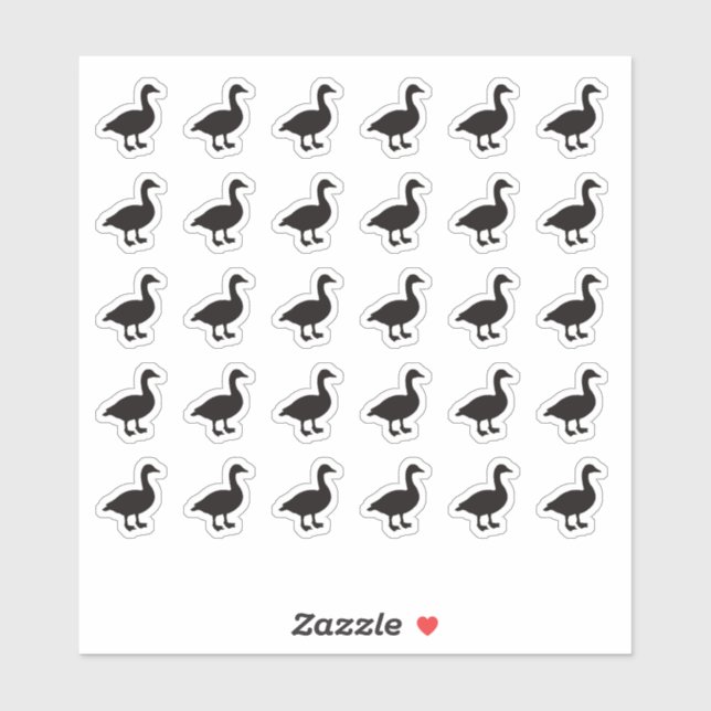 Adesivo Goose Wedding Place Card Food Meal Menu Choice (Folha)