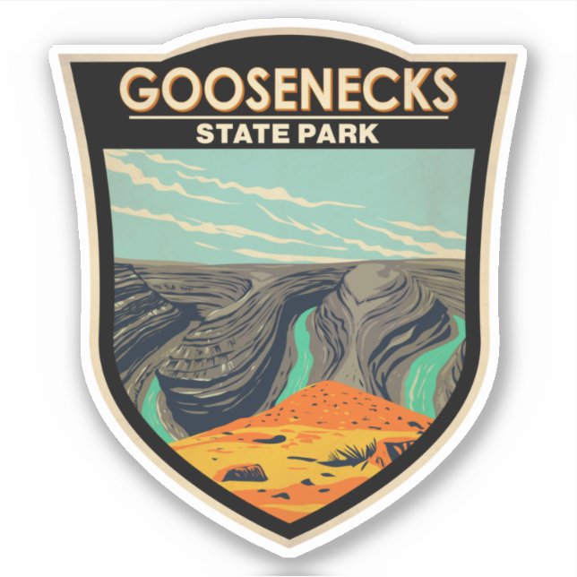 Adesivo Goosenecks State Park Utah Vintage (Frente)