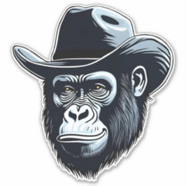 Adesivo Gorilla Cowboy
