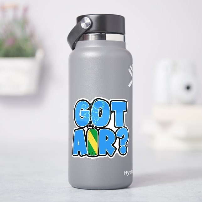 Adesivo Got Air? Nitrox Scuba Flag on tank sticker (HidroFlask)