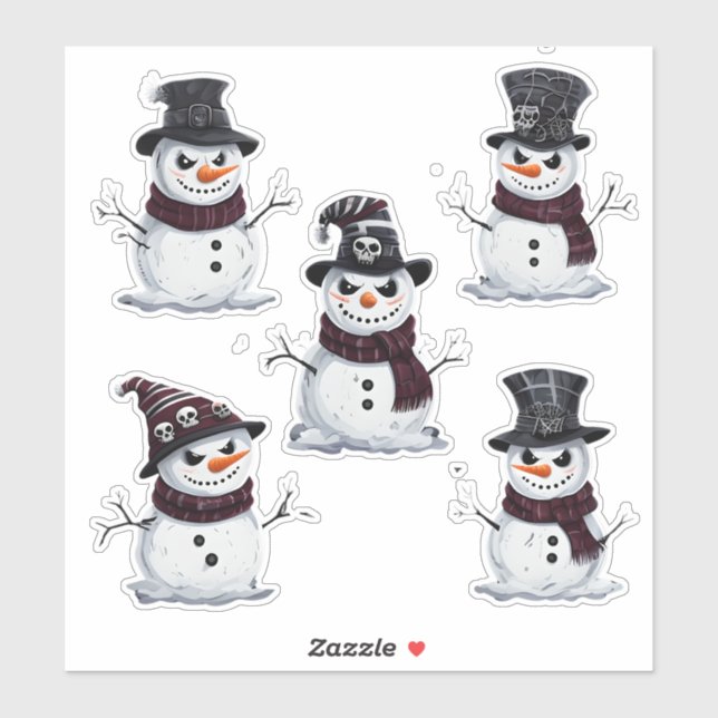 Adesivo Gothic Snowman (Folha)