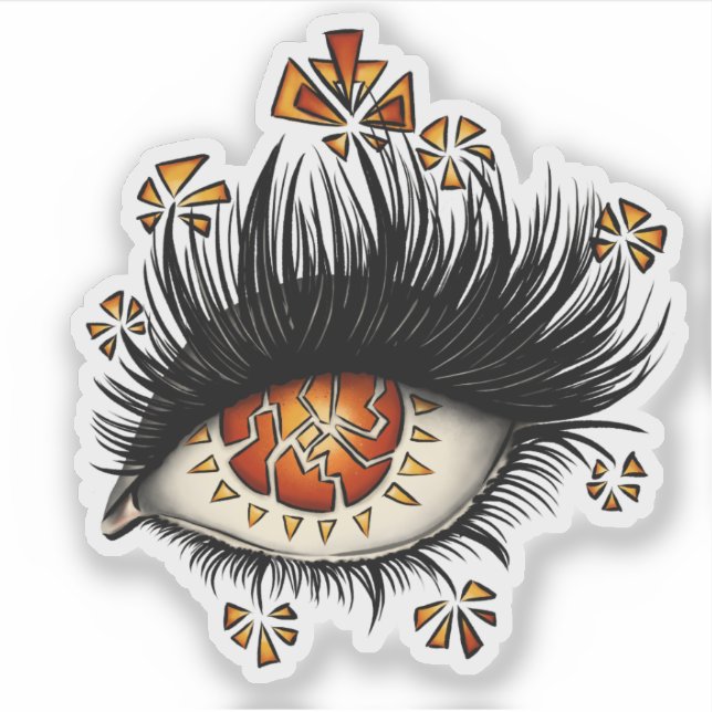 Adesivo Gótico esquisito de arte visual brutal (Frente)