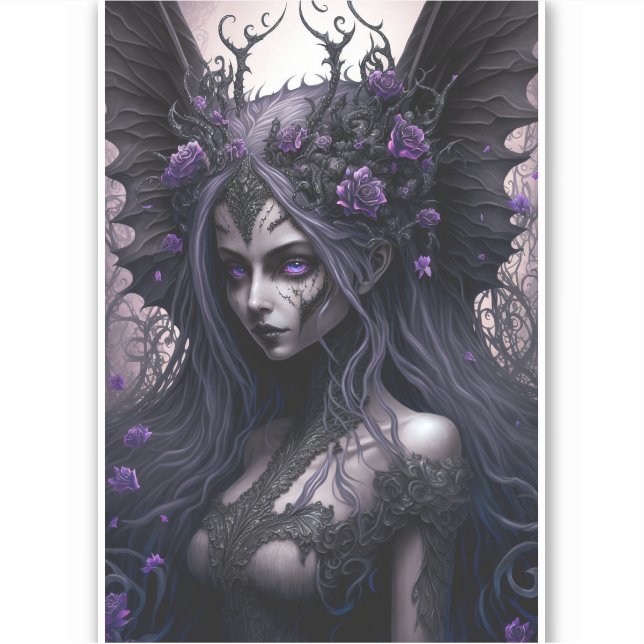 Adesivo Gótico Fairy Dark Fantasy Art Sticker (Frente)