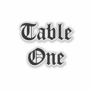 Adesivo Gótico Halloween Numerador de Mesa de Casamento