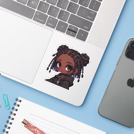 Adesivo Gótico preto Chibi