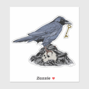 Adesivo Gótico Raven Vinhetas De Vinilo De Corte Personali