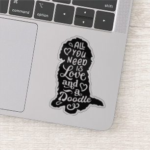 Adesivo Gourenço Bonito Labradoodle Love Sticker