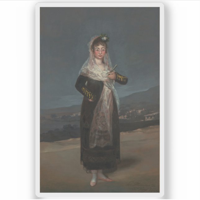 Adesivo Goya - Retrato da Marquesa de Santiago (Frente)