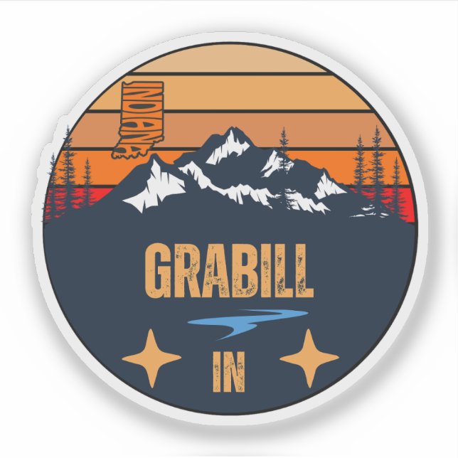 Adesivo Grabill, Indiana (Frente)