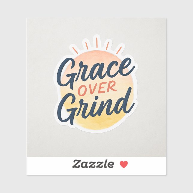 Adesivo Grace Over Grind - FaithFuel Vinyl Sticker | Inspi (Folha)