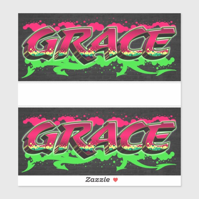 Adesivo Grace Vorname Name Graffiti Aufkleber Sticker (Folha)