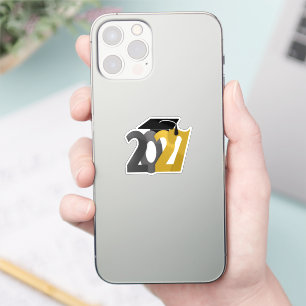 Adesivo Graduação da Turma de 2027 em Dourado Cinza