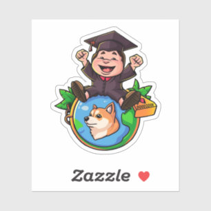 Adesivo Graduação de Dogecoina