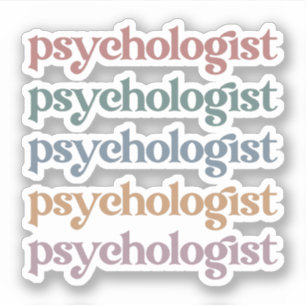 Adesivo Graduação de Estudantes de Psicologia Retro Psic