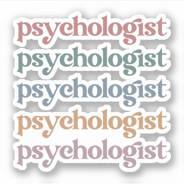 Adesivo Graduação de Estudantes de Psicologia Retro Psicol (Frente)