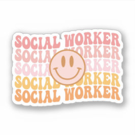 Adesivo Graduação de Estudantes de Trabalho Social do Retr