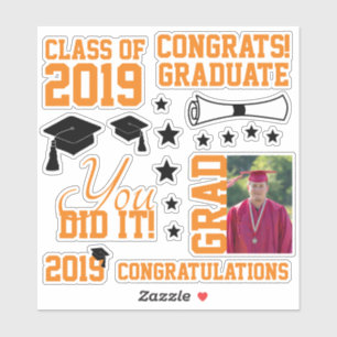 Adesivo Graduação de Fotos Laranja