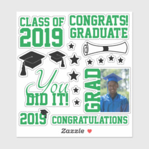 Adesivo Graduação de Fotos Verde