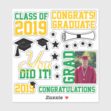 Graduação de Fotos Verde e Dourada